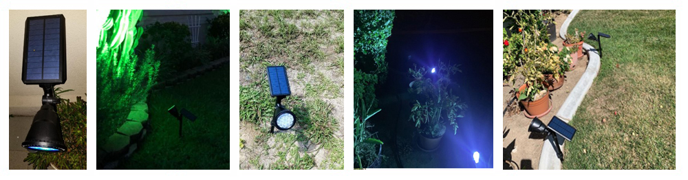 Outdoor Solar Spotlights, Super Bright 18 LED Security Light Waterproof Wall Lamps for Garden Landscape Patio Porch Deck Garage