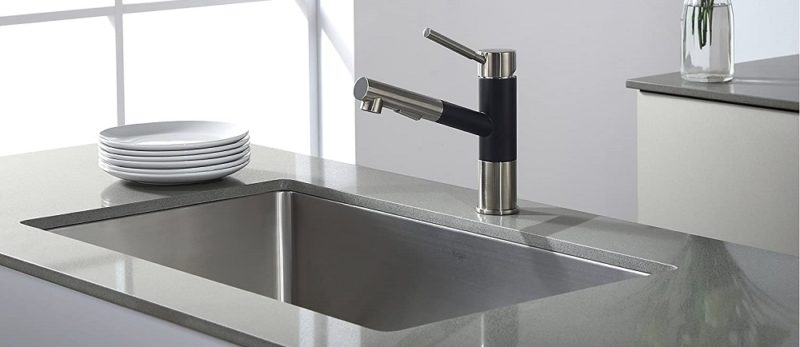 kraus pax drop in stainless steel kitchen sink. ...